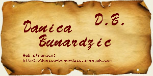 Danica Bunardžić vizit kartica